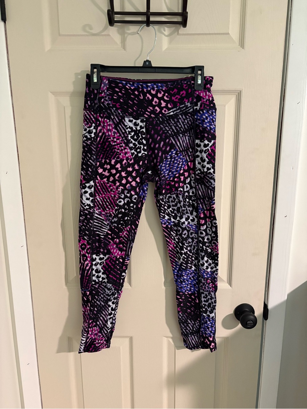 Calvin Klein Black, Purple & Pink Patterned Leggings